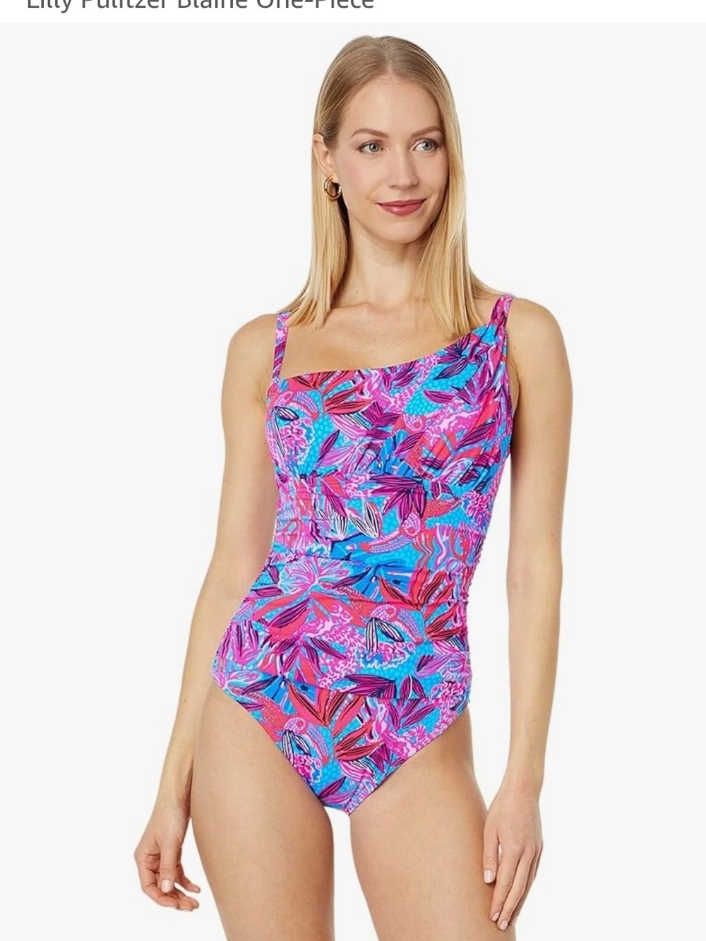 Lilly Pulitzer Blaine One-piece Swimsuit In Ruby Red Wild Times
